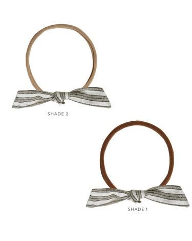 Rylee + Cru Little Knot Headband, Railroad Stripe